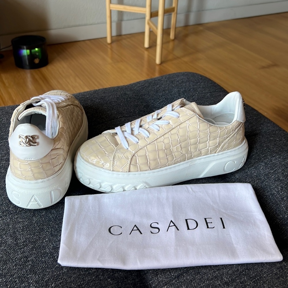 Rare snakeskin Casadei sneakers. Only worn once :)